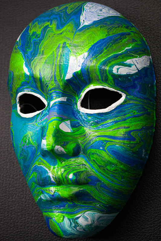 Masque bleu blanc vert